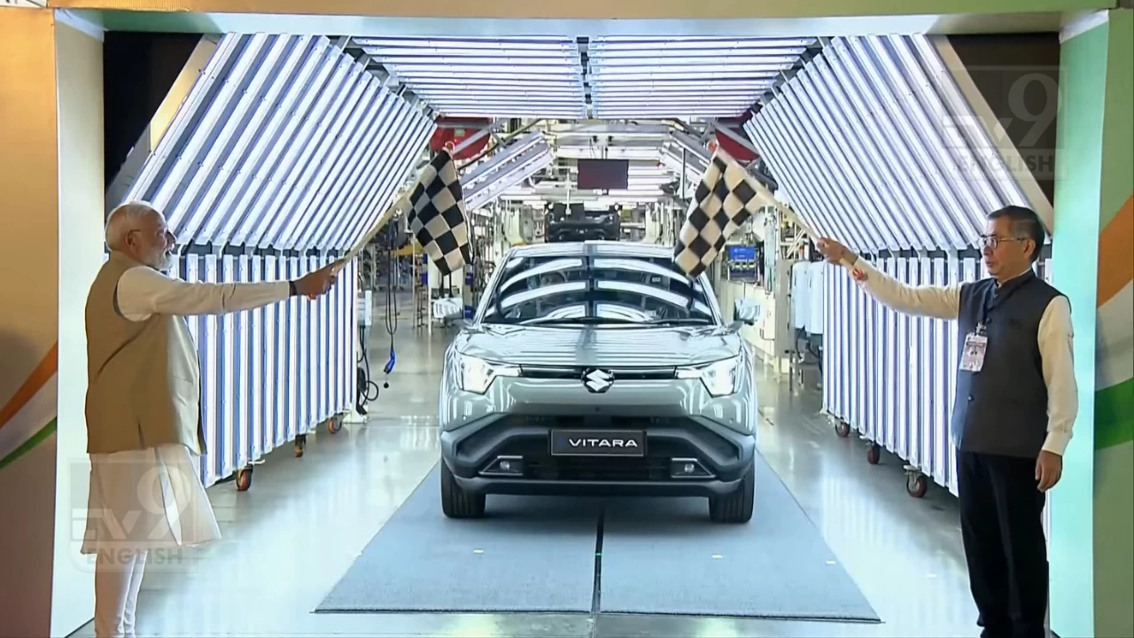 PM Modi flags off e-Vitara production