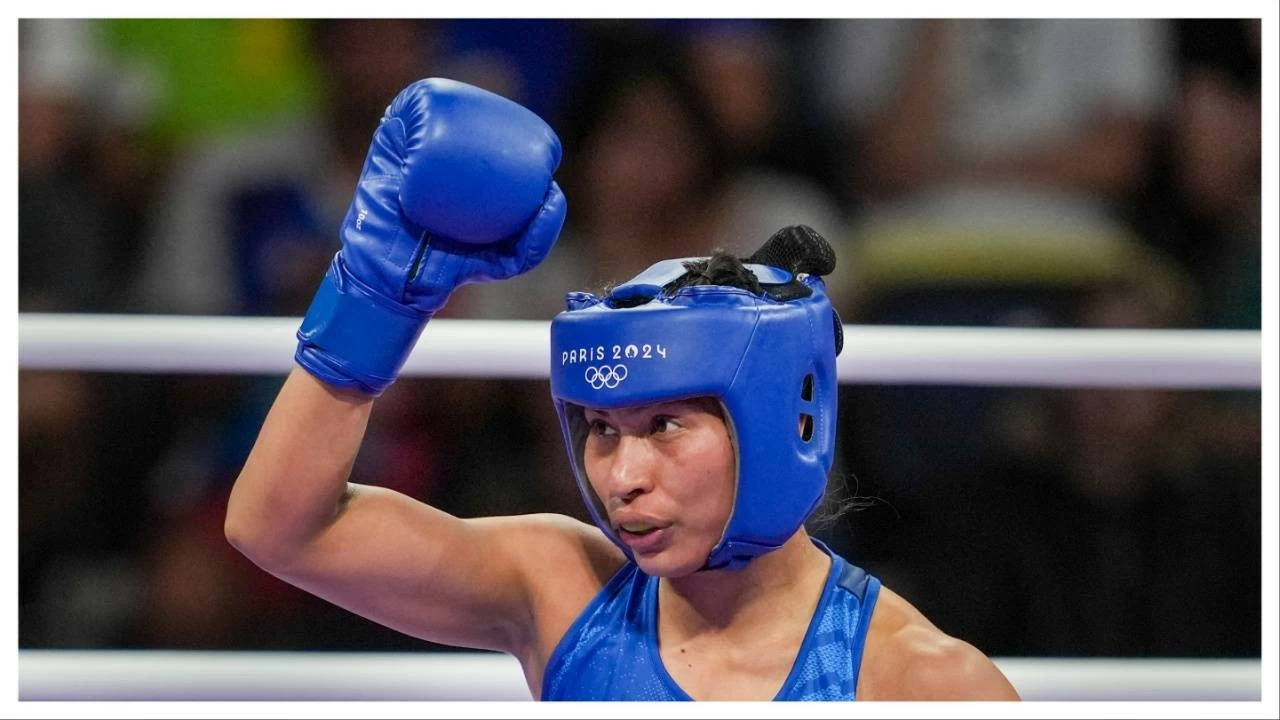 Lovlina Borgohain in action at the 2024 Paris Olympics.