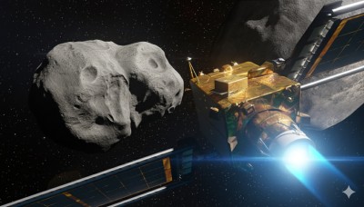 Illustration of the DART spacecraft. 