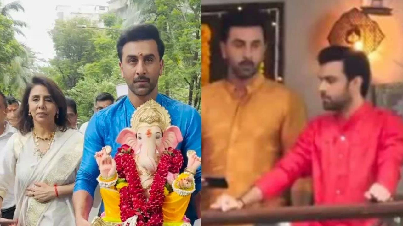 Ranbir Kapoor performs Ganpati visarjan; spotted shooting with Jitendra Kumar | VIDEOS