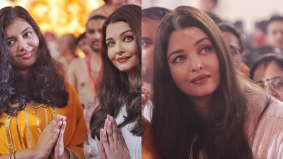 Aishwarya Rai visits Ganapati pandal with daughter Aaradhya; video goes viral | WATCH
