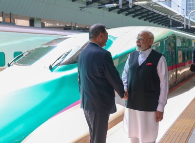 India’s 1st bullet train promises faster, greener, & smarter travel between Mumbai and Ahmedabad. (Representative image)