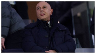 Tottenham Hotspur chairman Daniel Levy pictured in the stands. 