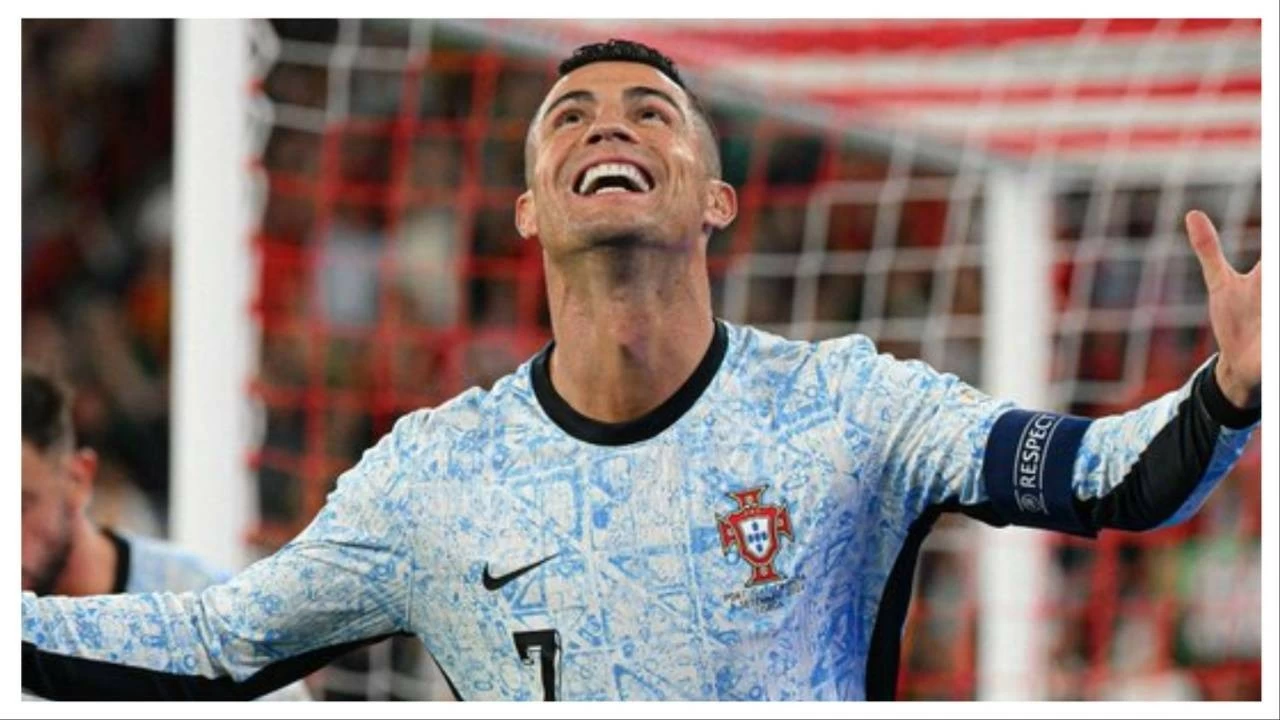 Cristiano Ronaldo after scoring a brace against Armenia in World Cup qualifiers. 