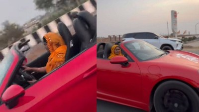 Video of mother racing son in a Porsche stuns netizens.