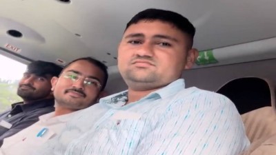 Four B.Ed students from Rajasthan took a helicopter from Haldwani to Munsiyari, Uttarakhand, after heavy rains and landslides blocked all roads