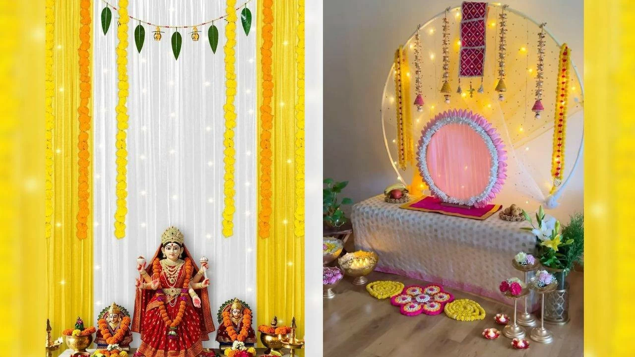 Beautiful home temple decoration ideas for Navratri 2025