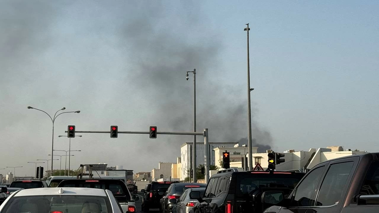 Smoke rises after several blasts in Doha, Qatar, on September 9, 2025. (Reuters)