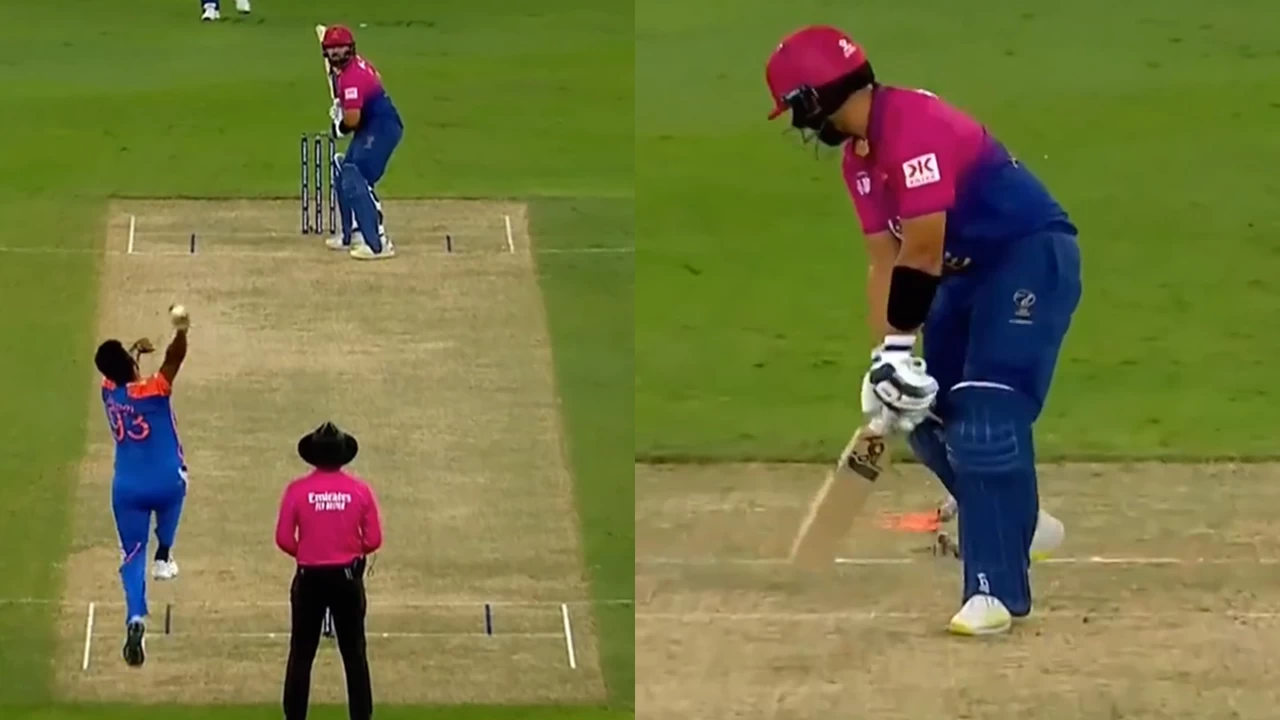 Jasprit Bumrah cleaned up the UAE opener with a lethal yorker in the Asia Cup 2025.