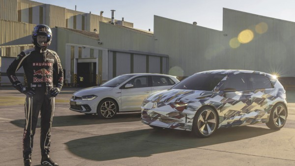 World rally champion Johan Kristoffersson with Polo.ID