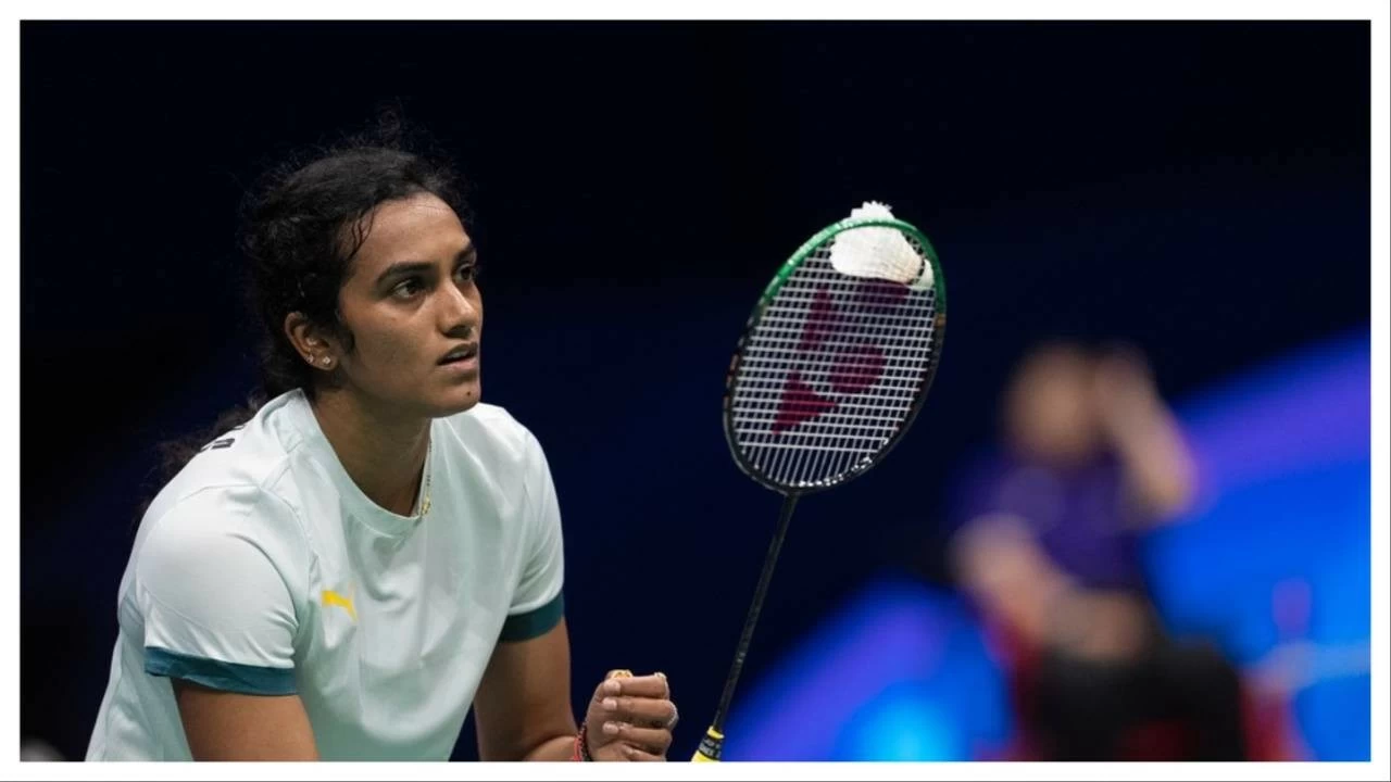 PV Sindhu in action on Tuesday. 