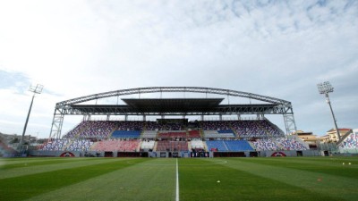 General view inside the stadium before the match at Stadio Ezio Scida, Crotone, Italy. 

