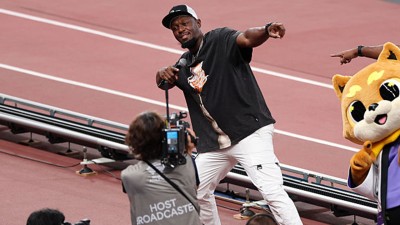 Usain Bolt at the World Athletics Championships 2025.