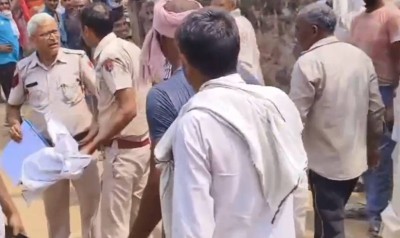 The 42-year-old woman was allegedly burnt in a cow dung stack. 