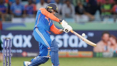 Abhishek Sharma smashed his third half-century in T20Is.