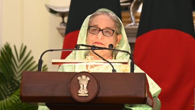 In August 2024, a mass movement took place against Sheikh Hasina and her government. (Photo credit: Sonu Mehta/HT via Getty Images)