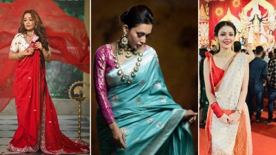 Ethnic outfits inspired by Bengali actresses to ace Durga Puja look