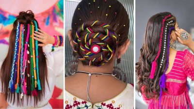 Navratri 2025: Colourful hairstyles for long tresses (Photo: Instagram)