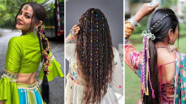 Navratri 2025: Colourful hairstyles for long tresses