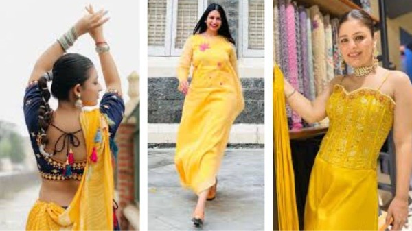 Elegant yellow ethnic outfits to celebrate Navratri 2025