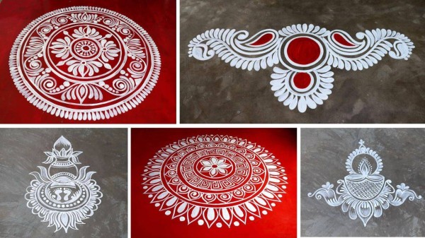 Elegant alpana designs to welcome Maa Durga (Picture credit: Pinterest)