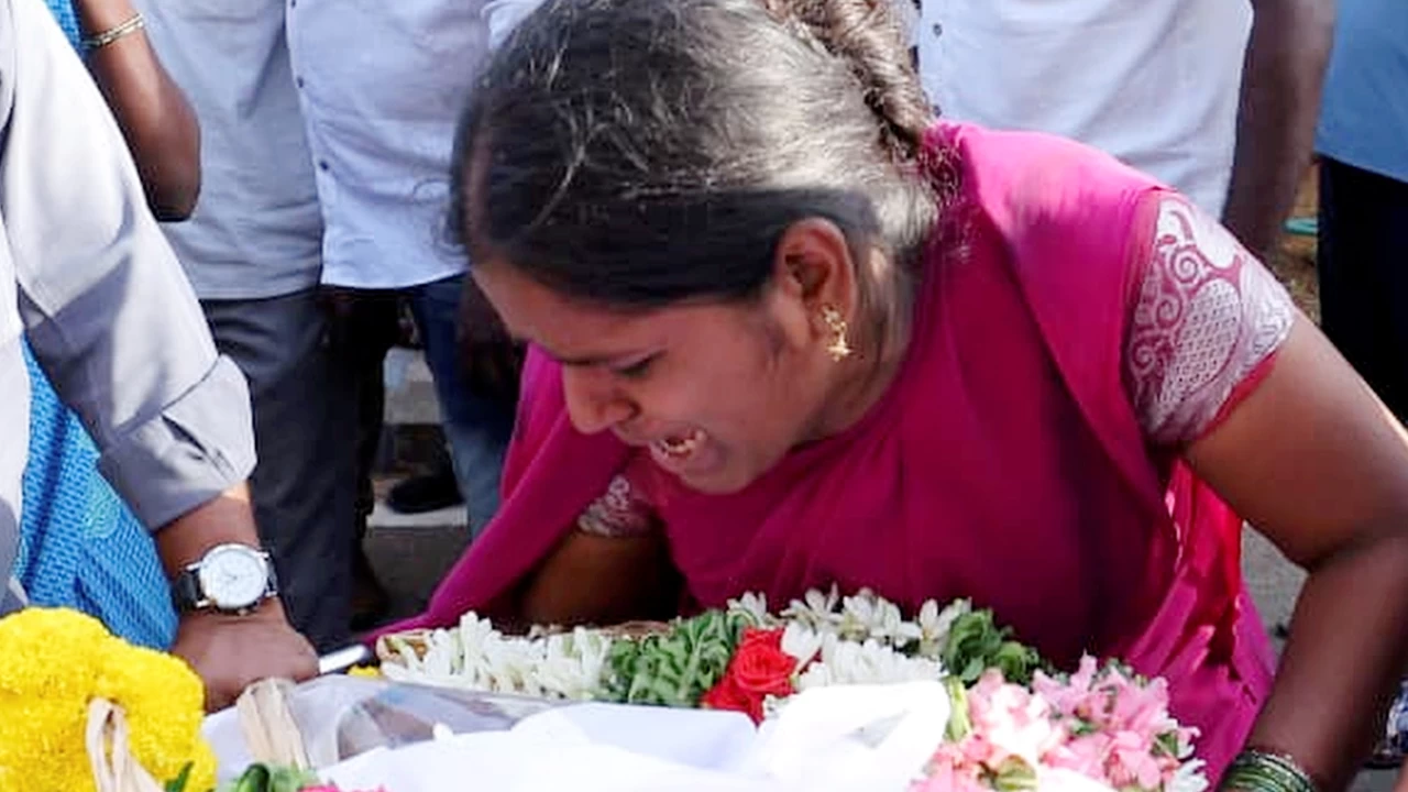 A family member of one of the victims, who died after a stampede at actor-politician Vijay's rally on Saturday