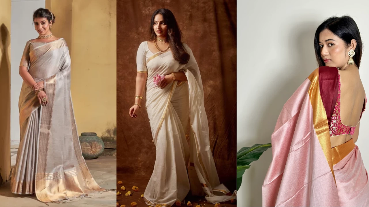 Step-by-step guide on styling milk sarees for festivals 2025