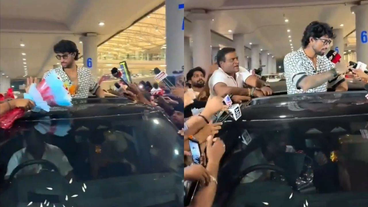 Tilak Varma received a rousing reception at Hyderabad airport on Monday.