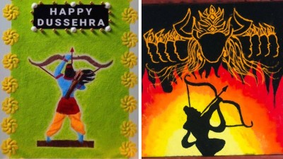 Creative rangoli design ideas to celebrate Dussehra 2025