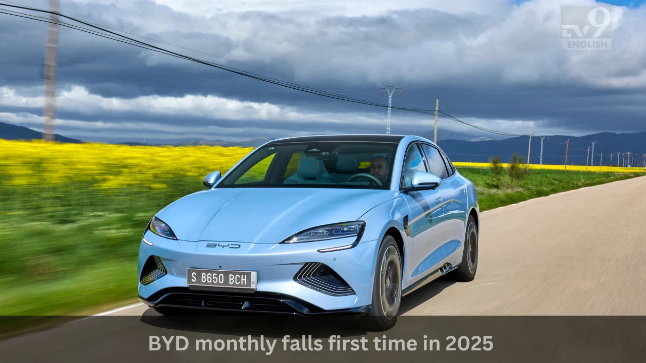 BYD monthly falls first time in 2025