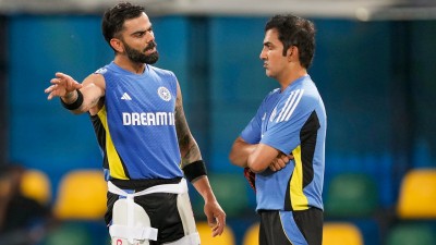 Gautam Gambhir with Virat Kohli.