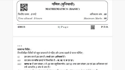 CBSE Class 10 Maths Basic question paper