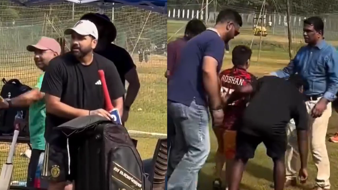 Rohit Sharma shouted at his security personnel for a young fan.
