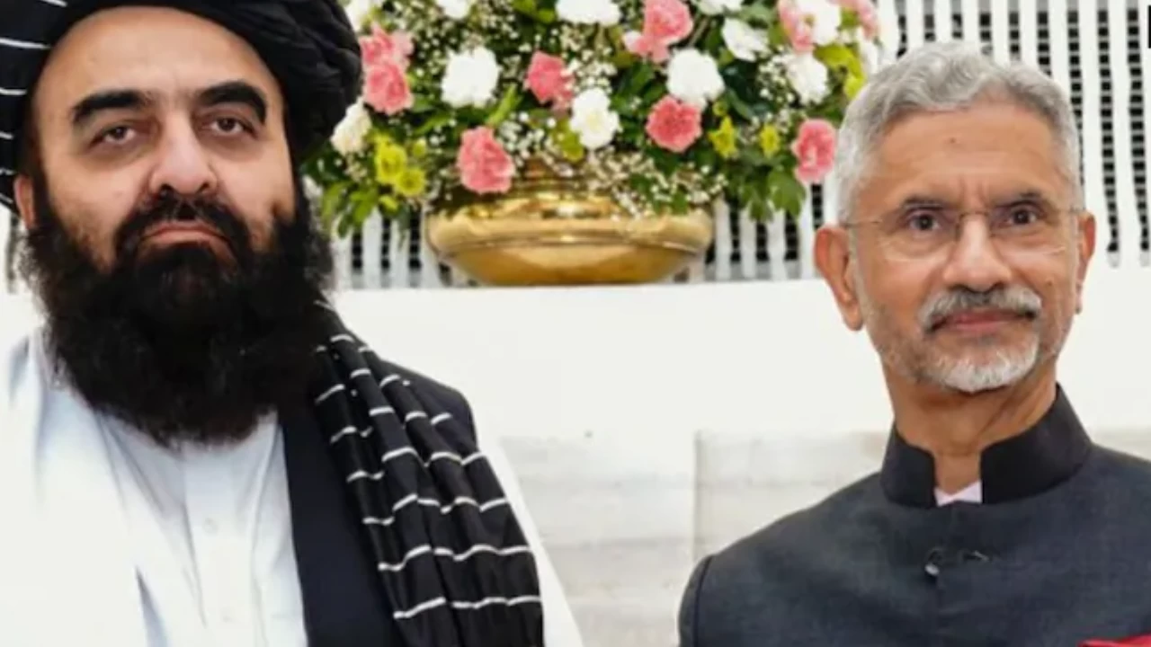 S Jaishankar and Amir Khan Muttaqi at a joint conference