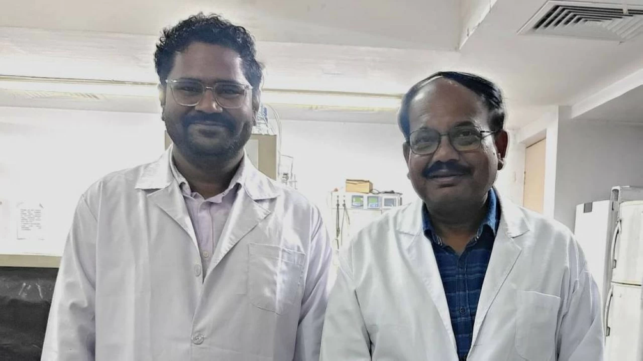Study authors Ansuman Sahoo on left and Venkata Dasu on right. 