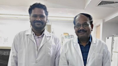 Study authors Ansuman Sahoo on left and Venkata Dasu on right. 