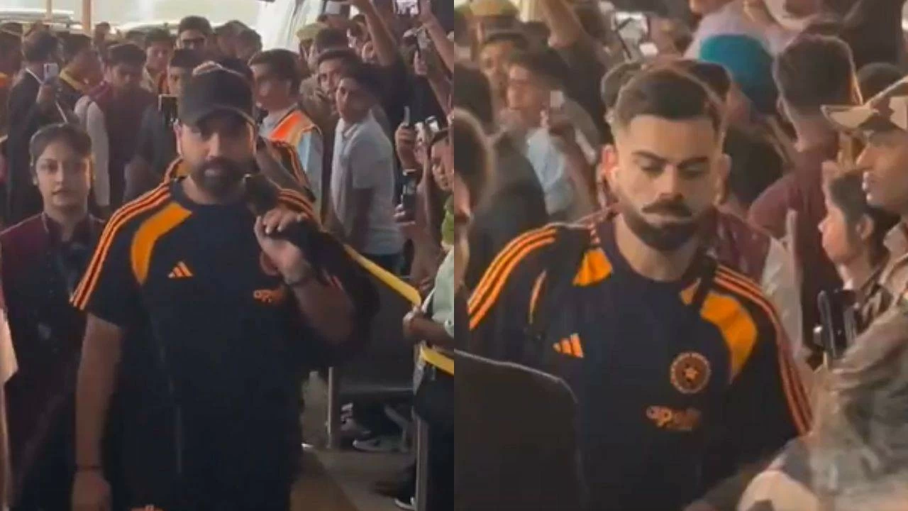 Virat Kohli, Rohit Sharma depart with Team India for ODI series against Australia.