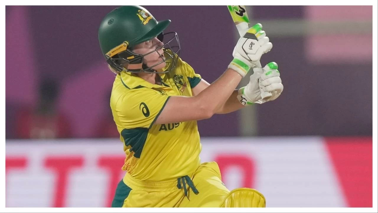 Australia's captain Alyssa Healy in action during their Women's World Cup match against Bangladesh in Visakhapatnam on October 16.