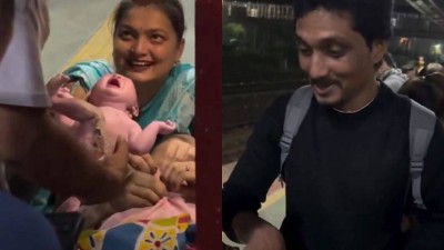  Vikas Bhendre (right) helped a pregnant woman to deliver her baby 