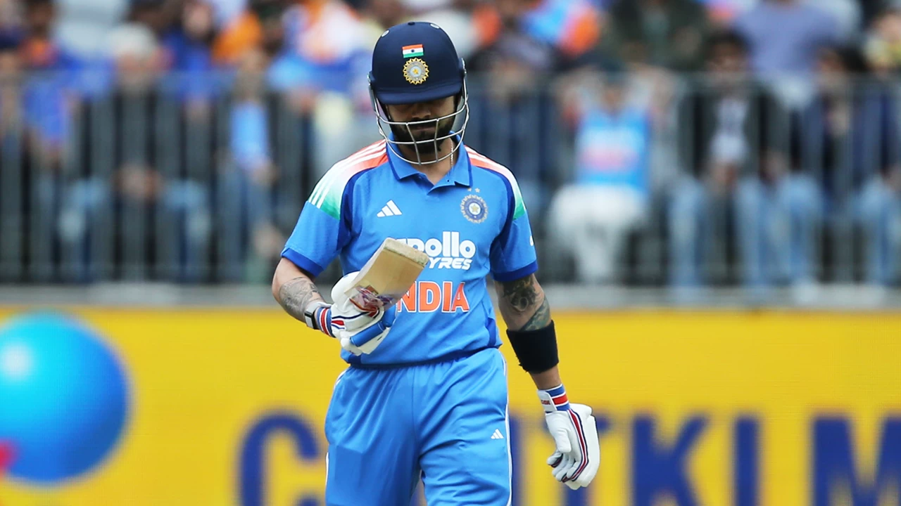 Virat Kohli was dismissed on a duck in the 1st ODI against Australia.