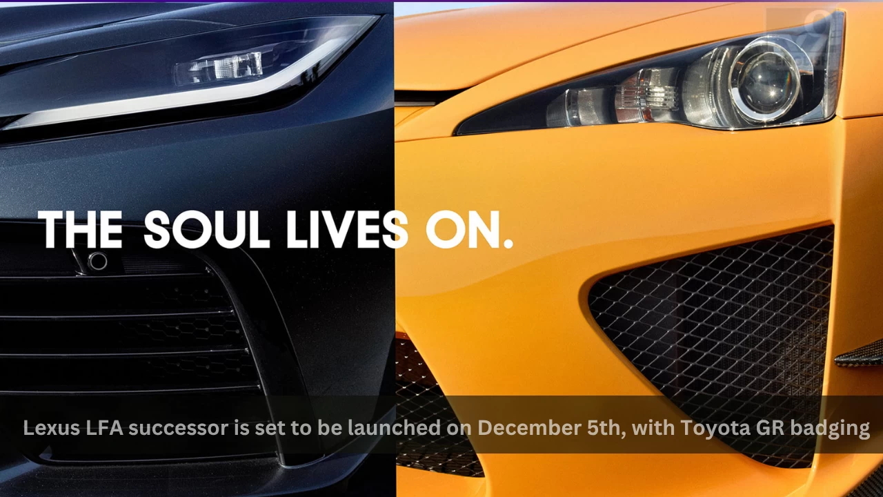 Lexus LFA successor is set to be launched on December 5th, with Toyota GR badging