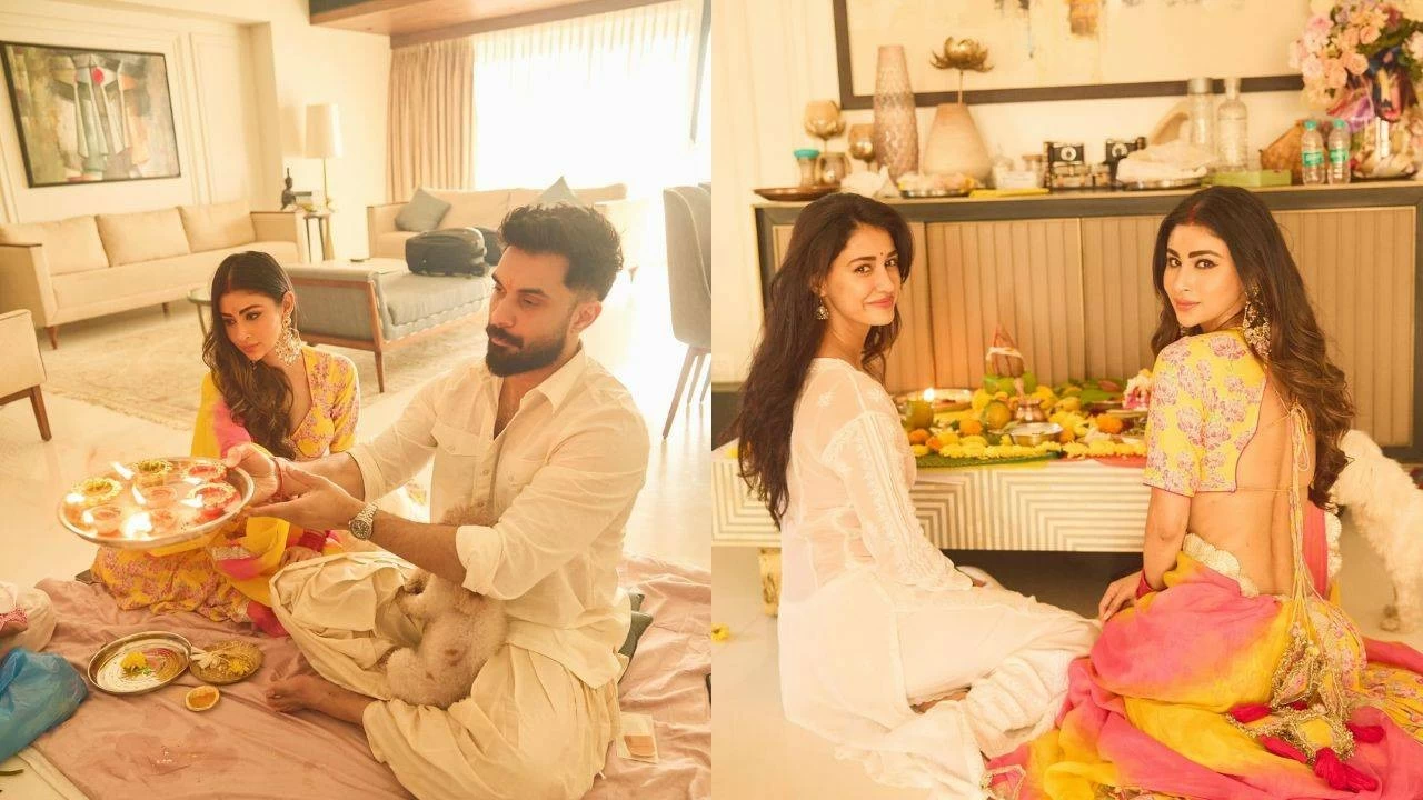 Mouni Roy celebrates Diwali with hubby Suraj and BFF Disha Patani