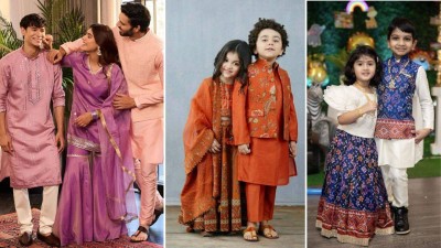 Colour-coordinated attire for Bhai Dooj