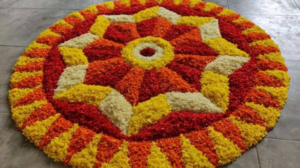 Vibrant Govardhan Puja rangoli design ideas