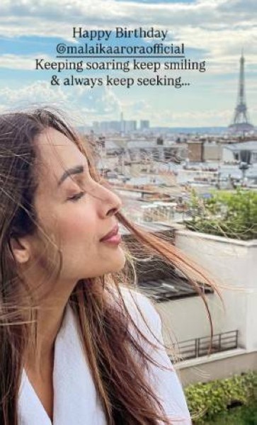 Arjun Kapoor wishes Malaika Arora on her 52nd birthday.