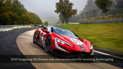 BYD Yangwang U9 Xtreme sets new production EV record at Nurburgring