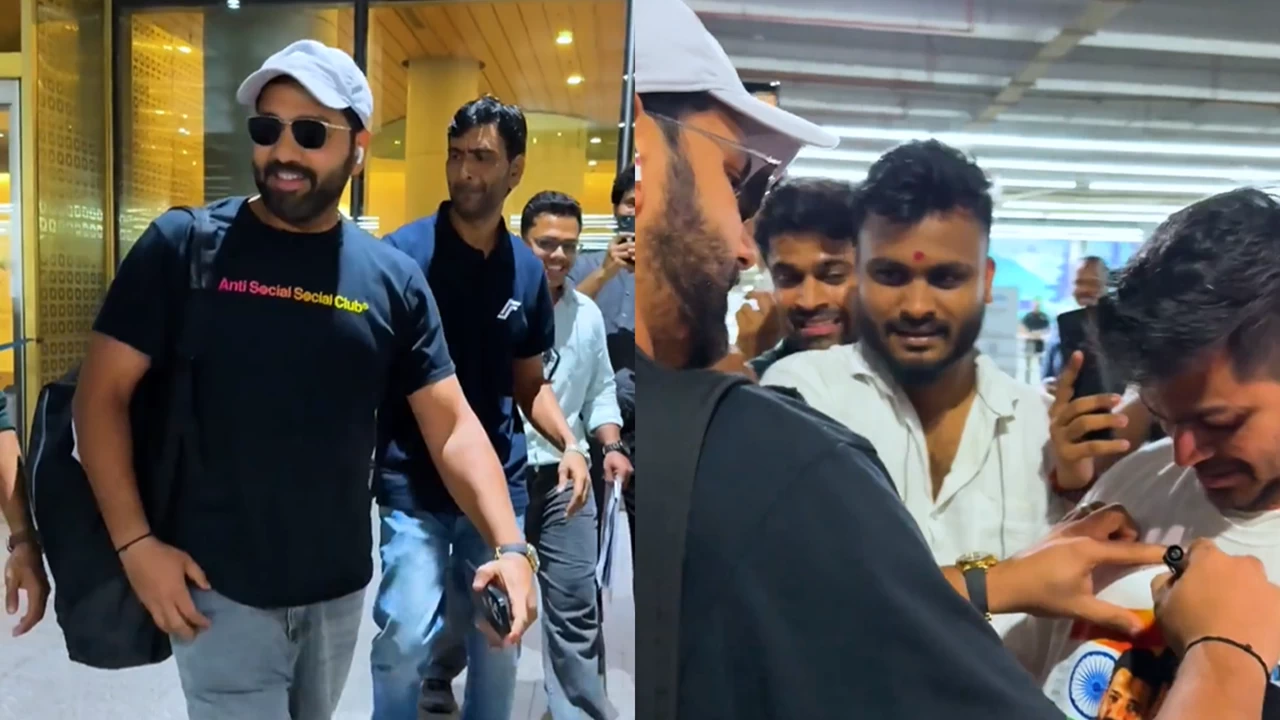 Rohit Sharma returned to Mumbai after his heroics in the Australia series.