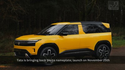 Tata is bringing back Sierra nameplate; launch on November 25th