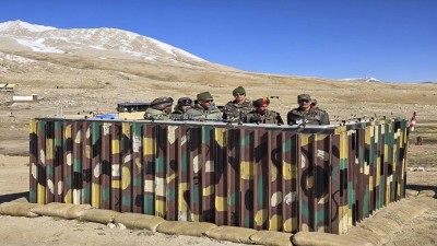 Lt Gen Pratik Sharma, Army Commander of Northern Command, visits Fire and Fury Corps deployed along the Line of Actual Control (LAC), in Ladakh. (PTI Photo)