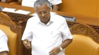 Chief minister Pinarayi Vijayan speaking at the Kerala assembly 